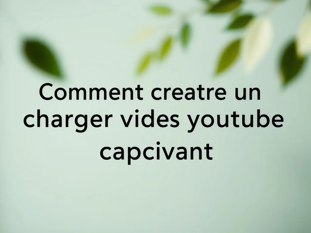 Comment créer un charger video youtube captivant
